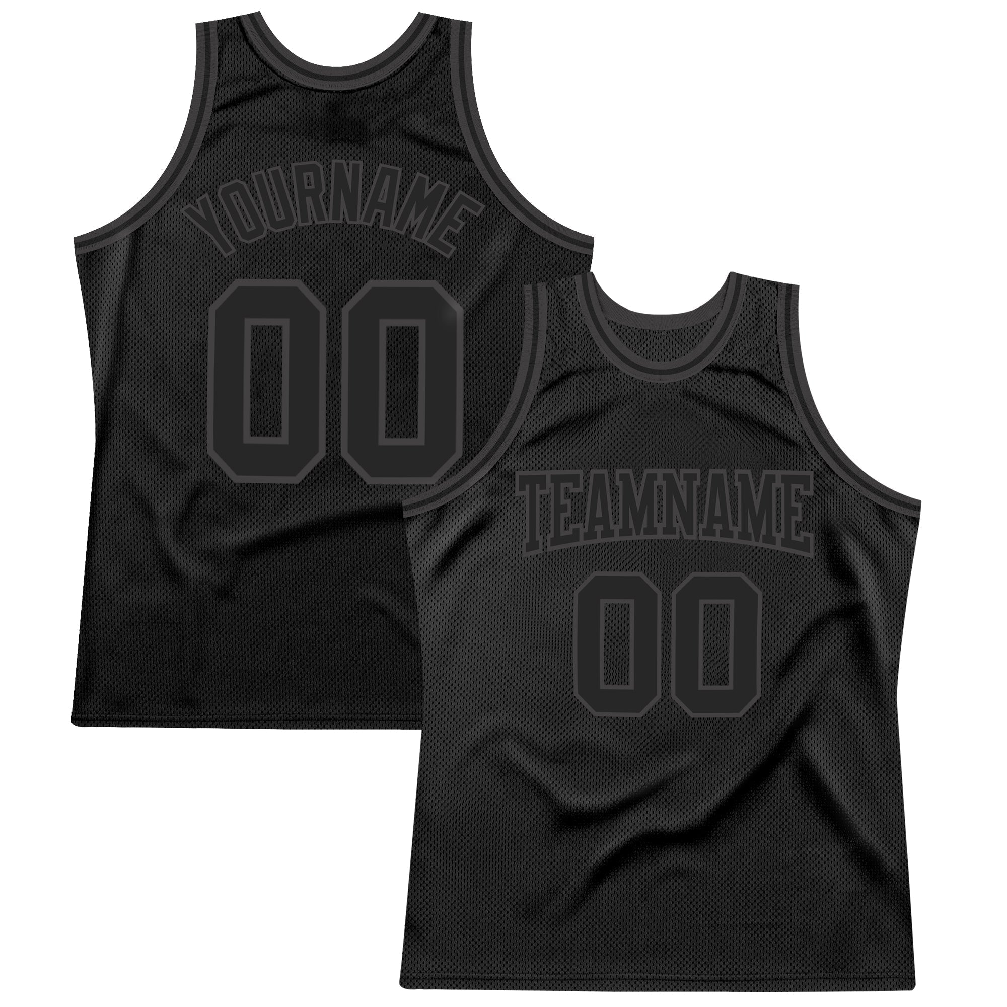 Custom Black Black-Steel Gray Throwback Basketball Shirt